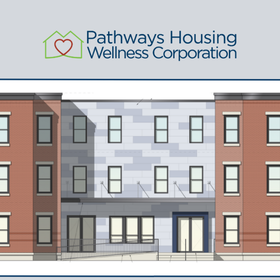 architect drawing of row homes