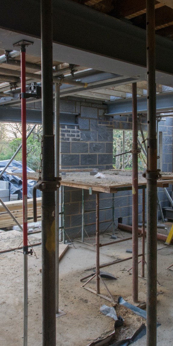 building work, building project, building, extension, builders, home improvement, grand designs, bricks, brickwork, brick work, breeze blocks, breeze block, acrow prop, steels, steel beams,