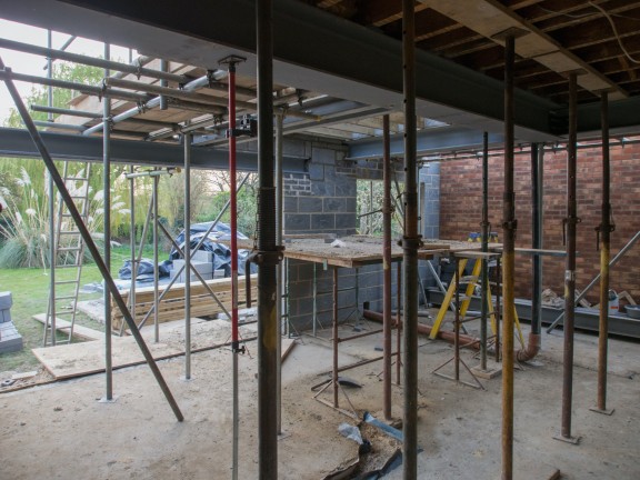 building work, building project, building, extension, builders, home improvement, grand designs, bricks, brickwork, brick work, breeze blocks, breeze block, acrow prop, steels, steel beams,