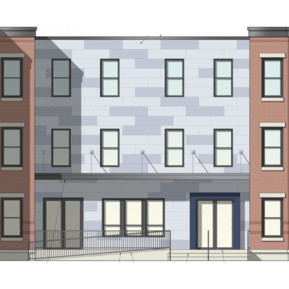 architect drawing of row homes
